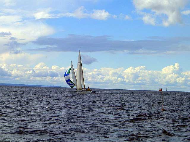 Яхта Лилия - перед финишем
